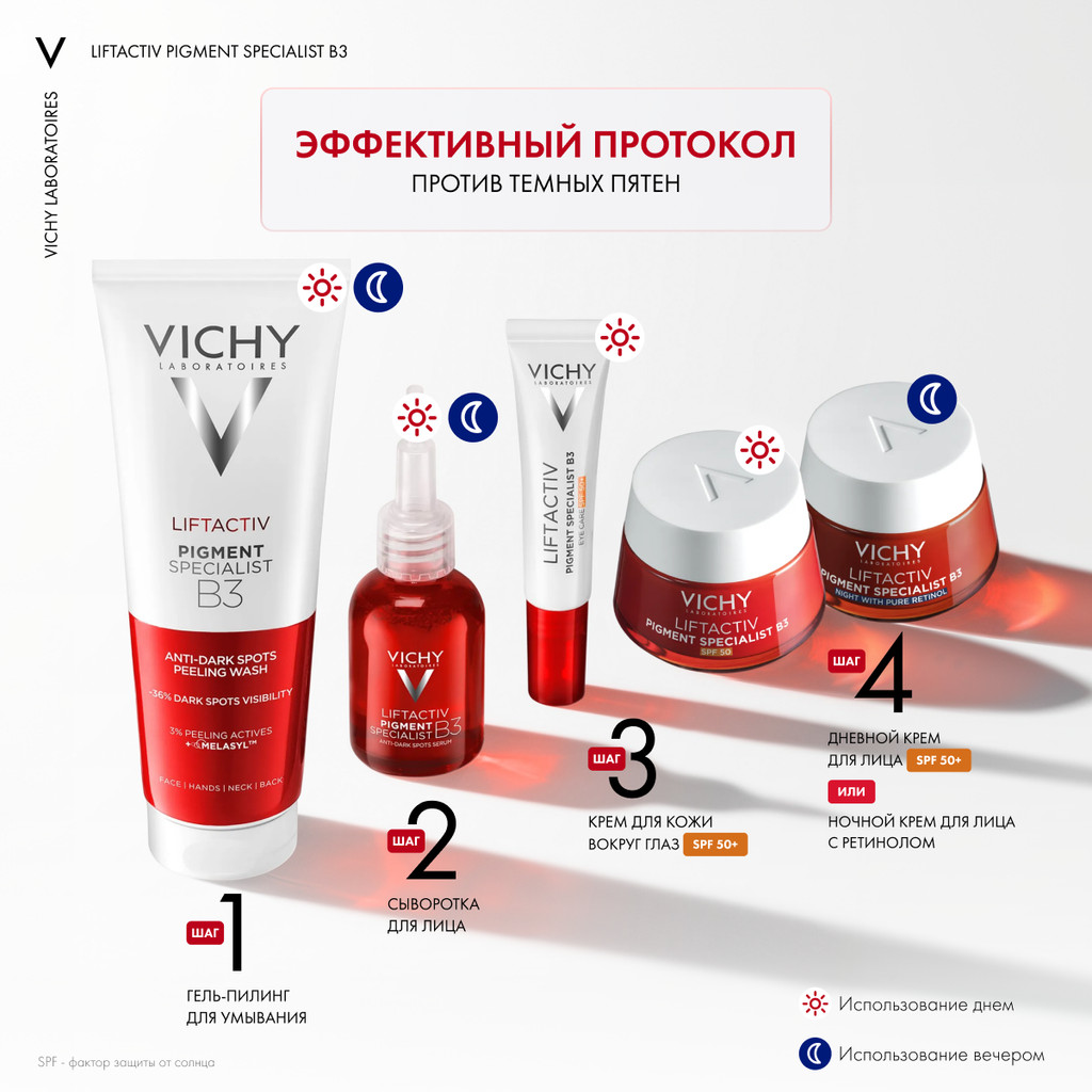 Vichy Liftactiv Крем ночной для лица с ретинолом против пигментации и морщин 50 мл