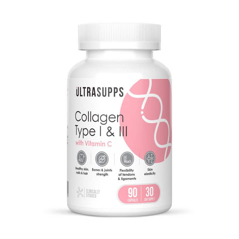 Ultrasupps Коллаген I и III типа капсулы 90 шт