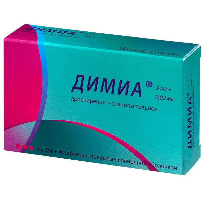Димиа 3 мг+0,02 мг таблетки 84 шт
