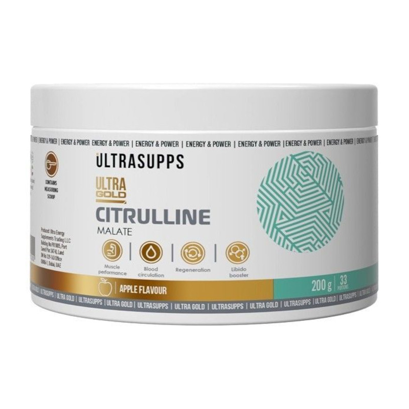 Ultrasupps Цитруллин малат порошок Яблоко 200 г