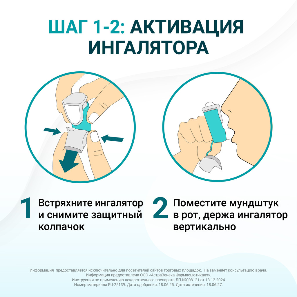 Айрсупра 80 мкг/доза+90 мкг/доза аэрозоль для ингаляций 120 доз