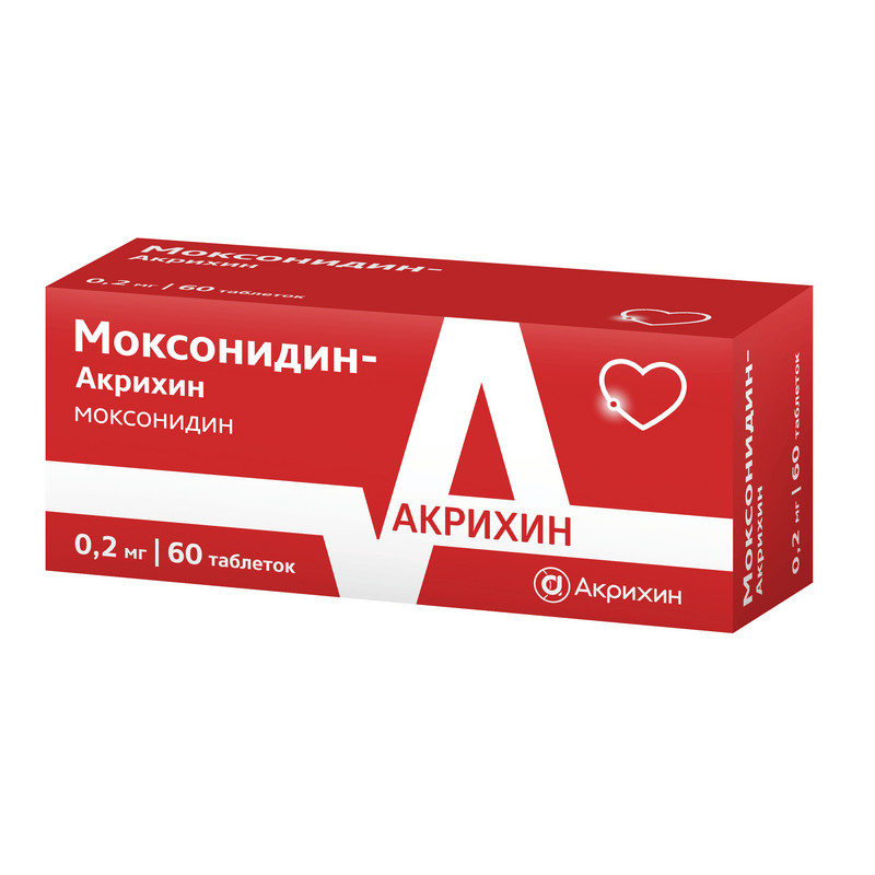 Моксонидин-Акрихин 0,2 мг таблетки 60 шт