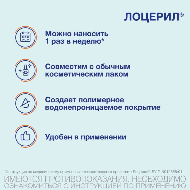 Лоцерил 5% лак для ногтей против грибка 2,5 мл
