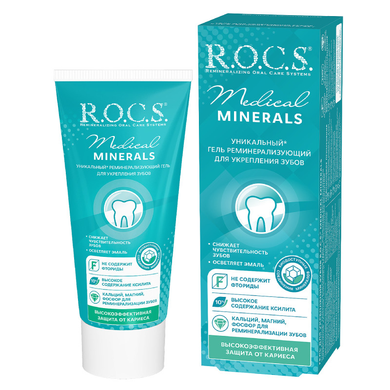 R.O.C.S. Medical Minerals Зубной гель реминерализующий 45 г