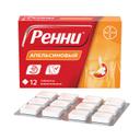 Ренни 680 мг+80 мг таблетки жевательные Апельсин 12 шт