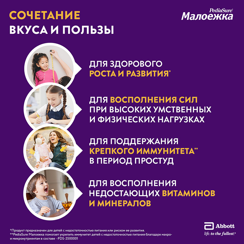 Малоежка Питание детское сбалансированное с 1 до 10 лет Шоколад 200 мл