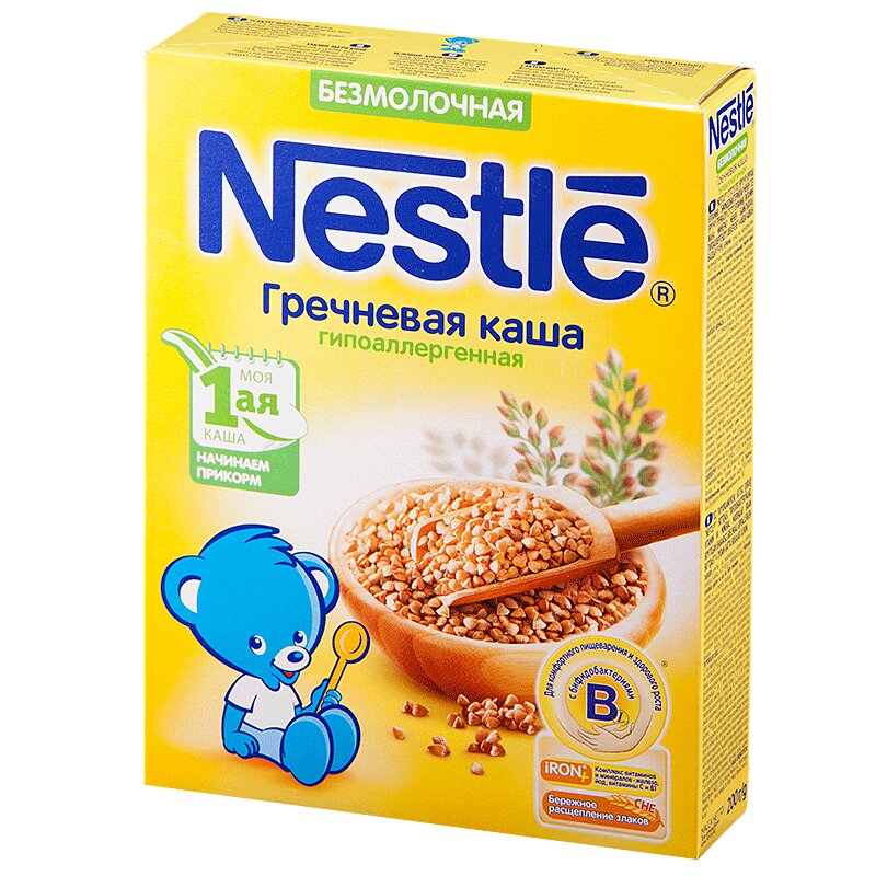 Детское питание Nestle Каша Сух Б/м Гречневая 200г