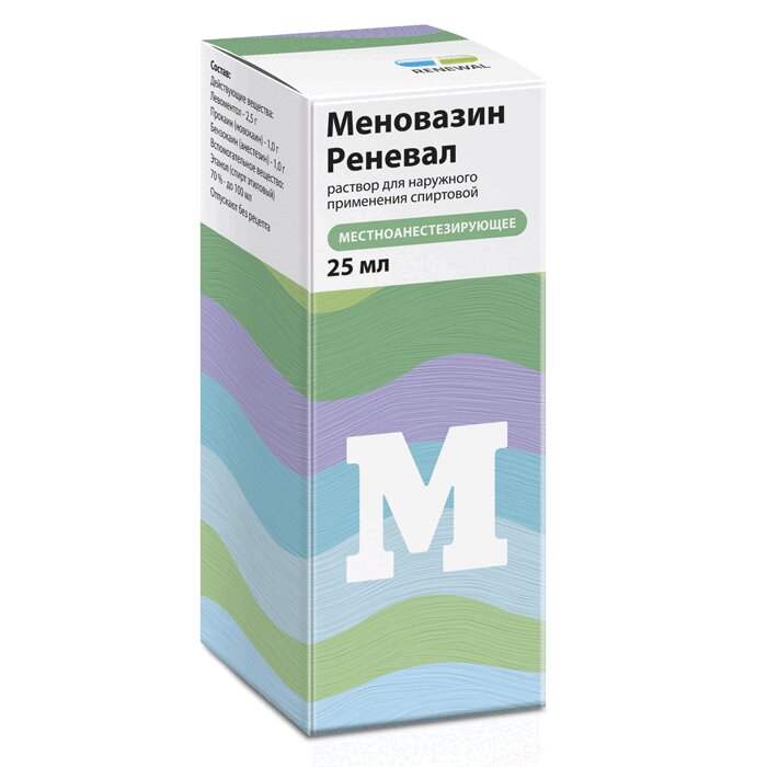 Меновазин Реневал р-р д/наружн.примен.спирт.фл.25мл