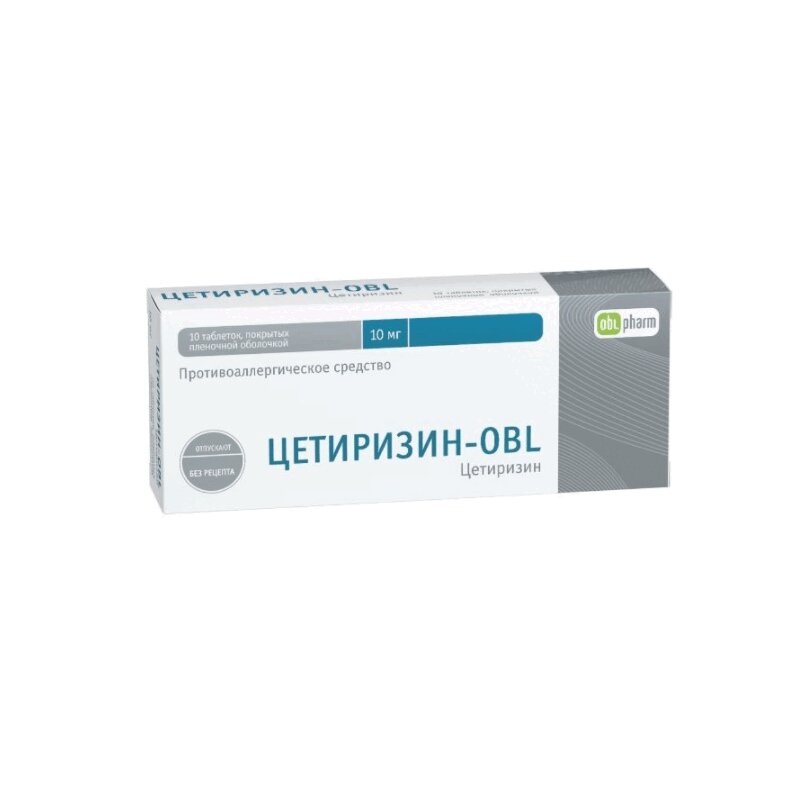 Цетиризин-OBL уп. контурн. яч. №10