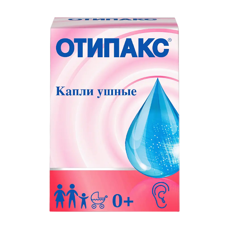 Отипакс капли ушные 10мг/г+40мг/г фл.16г купить в аптеке в Москве, цена ...