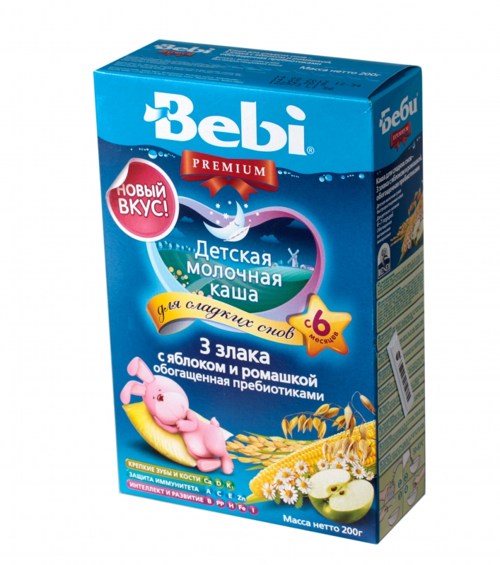 Каша bebi premium для сладких снов 3 злака с малиной и мелиссой