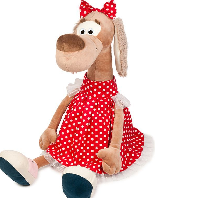 MaxiToys игрушка мягкая Собачка Мила в платье 28см