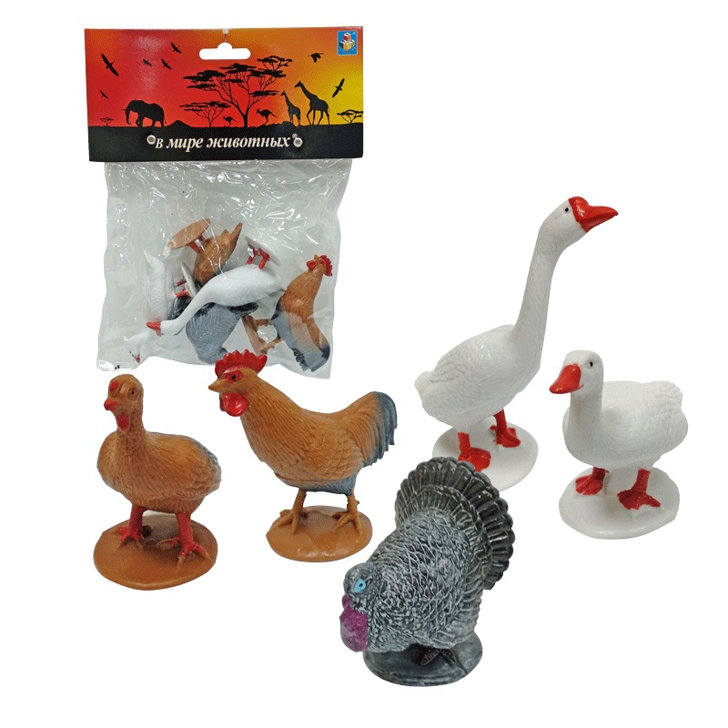 1toy В мире животных Домашняя птица 5 шт.