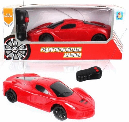 1toy Спортавто Машина радиоуправляемая красная 17см