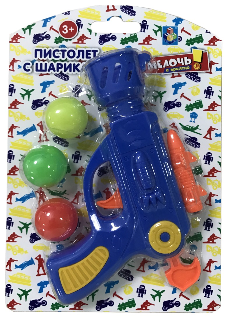 1toy Пистолет игрушка с 4 шариками