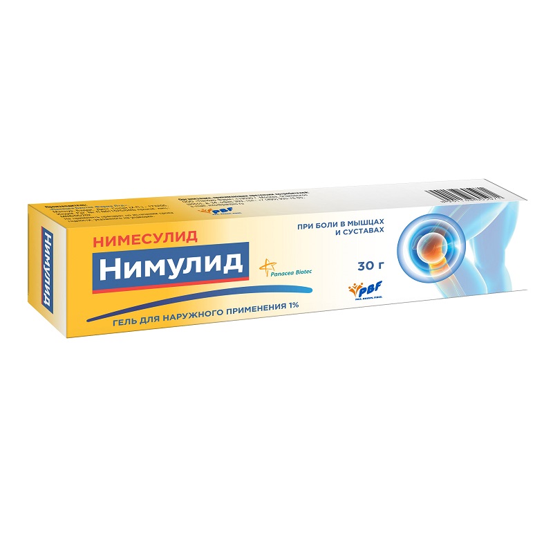 Нимулид гель д/наруж.прим.1% туба пластиковая 30г