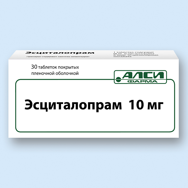 Эсциталопрам таб.п.п.о.10мг №28  в аптеке , цена .
