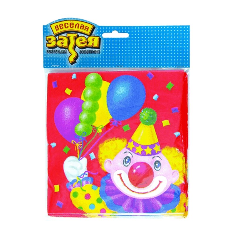 Веселая Затея Салфетка Клоун с шарами 33см №12
