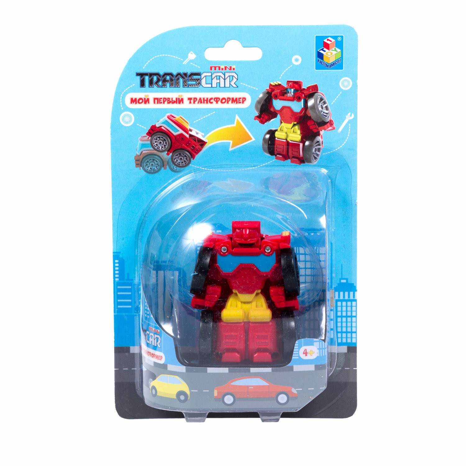 1toy Транскар Мой первый трансформер игрушка Пожарная машина