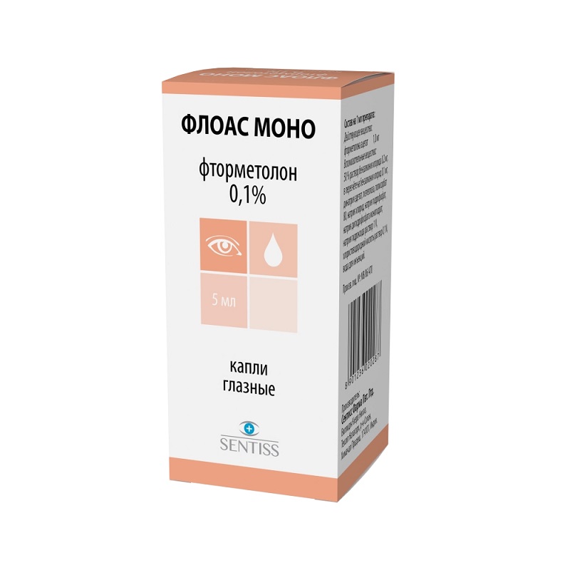 Флоас Моно капли глазные 0,1% фл.5мл 1 шт.  в аптеке  .