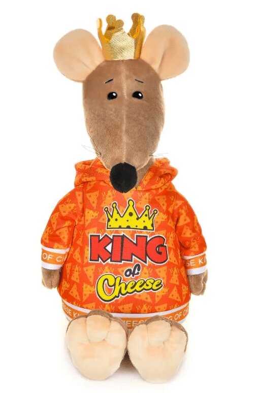 MaxiToys Игрушка мягкая Крыс Крис в Красной Толстовке 27см