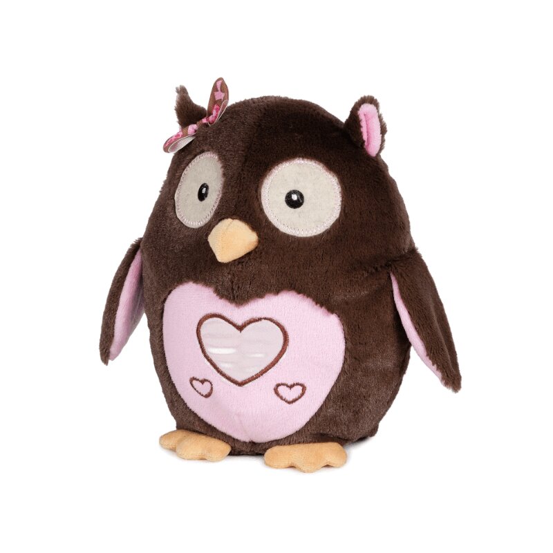 MaxiToys игрушка мягкая Сова Влюбленная с бантиком 22см