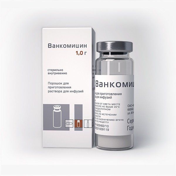 Ванкомицин порошок 1000мг фл.1 шт.  в аптеке , цена .