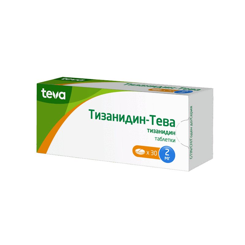 Тизанидин-Тева таблетки 2мг 30 шт.  в аптеке , цена .