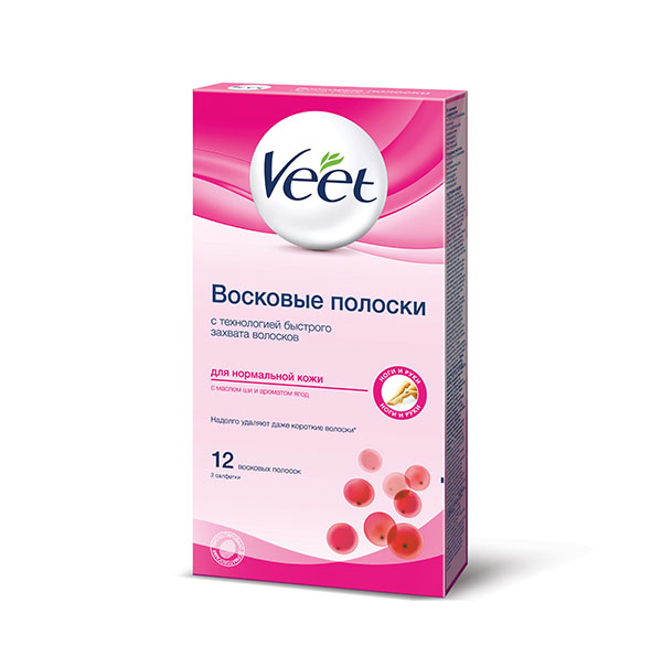 Полоски "Veet" Gold Wax Strips Norm с хол воск 12 шт.