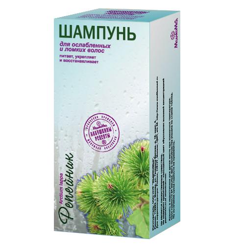 Бабушкины Рецепты Шампунь питательный для ослабленных и ломких волос репейник 250мл флакон