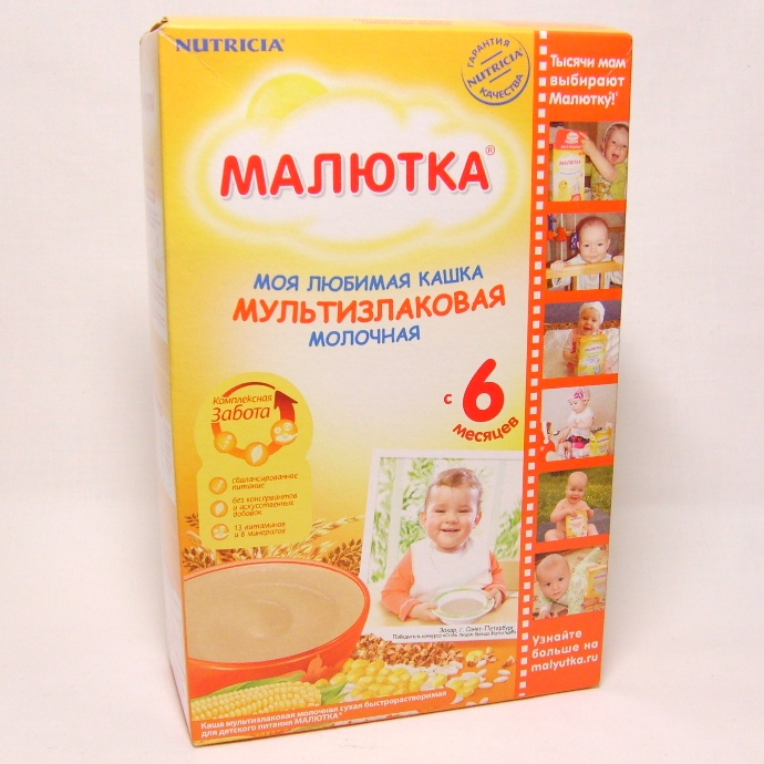 Молочная каша малютка кукурузная сухая 220г