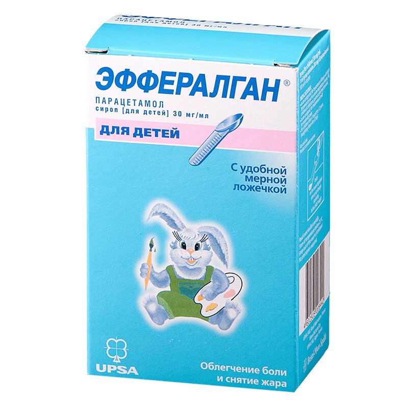 Эффералган сироп флакон (флакончик) полиэтилентерефталатный 30мг/мл фл.90мл с мерной ложкой