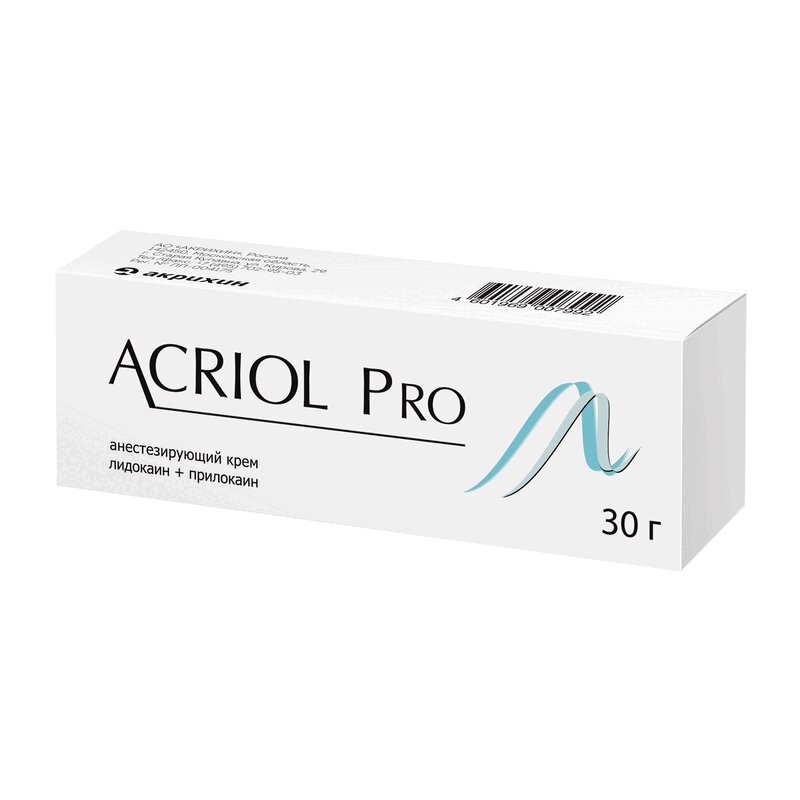 Акриол Про крем для местного и наружного применения 2,5%+2,5% 30г туба
