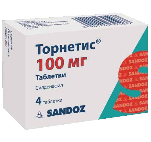 Торнетис таблетки 100мг 4 шт.  в аптеке , цена .