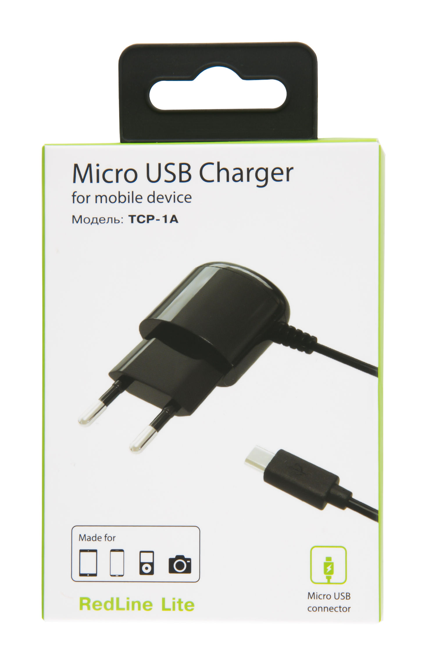 Ред Лайн Зарядное устройство сетевое ТСP-1A Lite micro-USB 1A черный